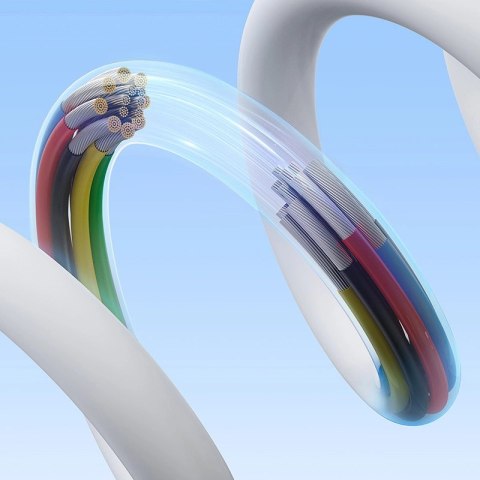 Kabel Baseus CB000066 USB-C - USB-C 240W PD 8K 60Hz 1m - biały Kabel Baseus CB000066 USB-C - USB-C 240W PD 8K 60Hz 1m - biały