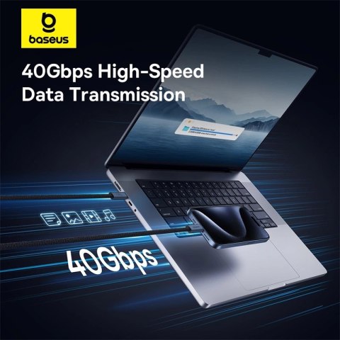 Kabel Baseus CB000068 USB-C - USB-C 240W PD 8K 60Hz 1m - czarny Kabel Baseus CB000068 USB-C - USB-C 240W PD 8K 60Hz 1m - czarny