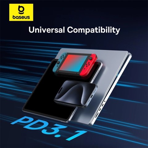 Kabel Baseus CB000068 USB-C - USB-C 240W PD 8K 60Hz 1m - czarny Kabel Baseus CB000068 USB-C - USB-C 240W PD 8K 60Hz 1m - czarny