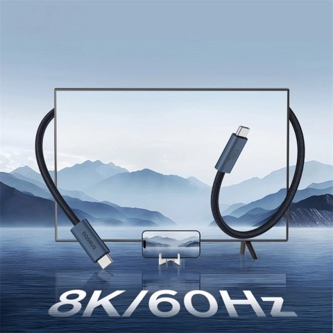 Kabel Baseus CB000068 USB-C - USB-C 240W PD 8K 60Hz 1m - czarny Kabel Baseus CB000068 USB-C - USB-C 240W PD 8K 60Hz 1m - czarny