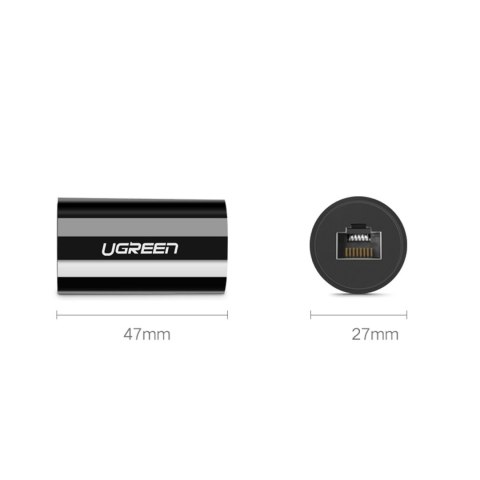 Złączka NW116 do kabli sieciowych skrętki RJ45 Cat. 5e/6 do 100m 1Gb/s - czarna Złączka NW116 do kabli sieciowych skrętki RJ45 Cat. 5e/6 do 100m 1Gb/s - czarna