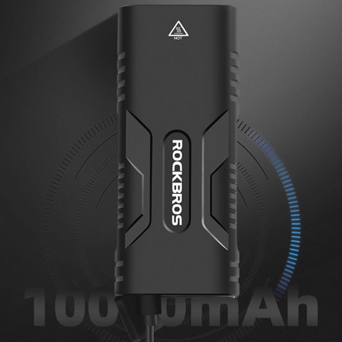 Lampka rowerowa Rockbros 24310002001 850 lm z funkcją powerbanku + kabel USB-C - USB-A - czarna Lampka rowerowa Rockbros 24310002001 850 lm z funkcją powerbanku + kabel USB-C - USB-A - czarna
