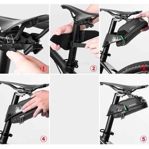 Torba rowerowa Rockbros C27-1 pod siodełko - czarna Torba rowerowa Rockbros C27-1 pod siodełko - czarna