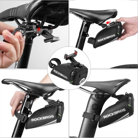 Torba rowerowa Rockbros C28BK pod siodełko - czarna Torba rowerowa Rockbros C28BK pod siodełko - czarna