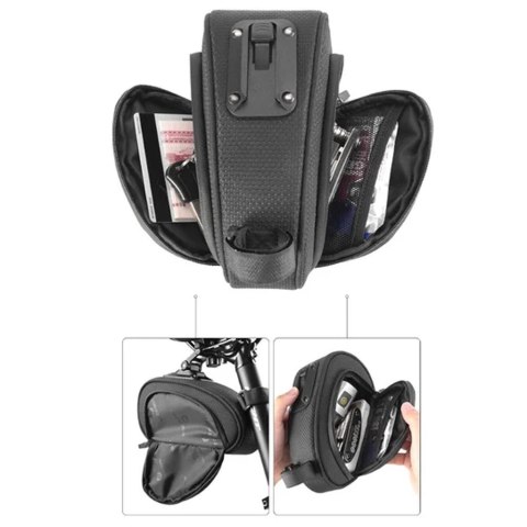 Torba rowerowa Rockbros C40 pod siodełko - czarna Torba rowerowa Rockbros C40 pod siodełko - czarna