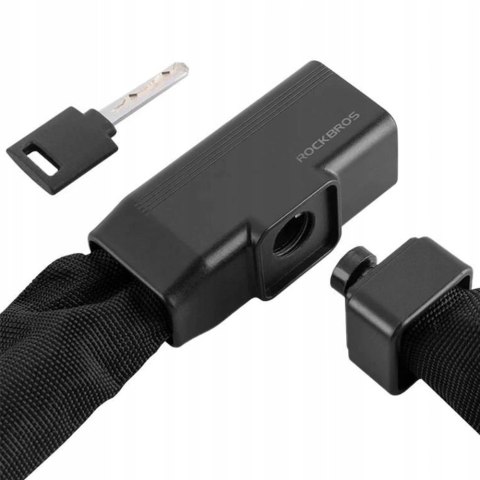 Zapięcie rowerowe Rockbros 32430708001 na klucz 0,97 m - czarne Zapięcie rowerowe Rockbros 32430708001 na klucz 0,97 m - czarne