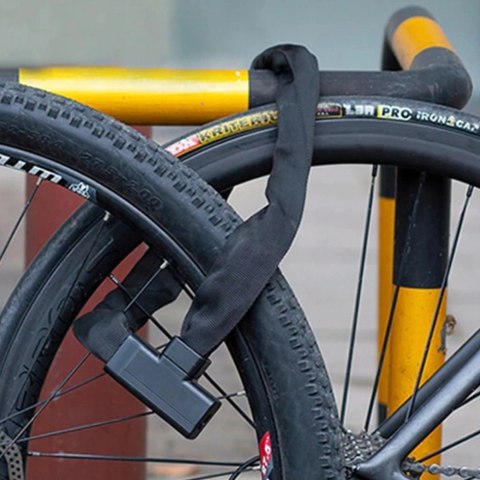 Zapięcie rowerowe Rockbros 32430708001 na klucz 0,97 m - czarne Zapięcie rowerowe Rockbros 32430708001 na klucz 0,97 m - czarne