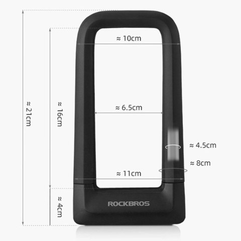 Zapięcie rowerowe Rockbros RKS626-BKU-lock - czarne Zapięcie rowerowe Rockbros RKS626-BKU-lock - czarne