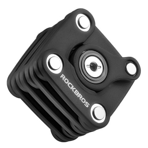 Zapięcie rowerowe Rockbros WD795 składane na klucz - czarne Zapięcie rowerowe Rockbros WD795 składane na klucz - czarne
