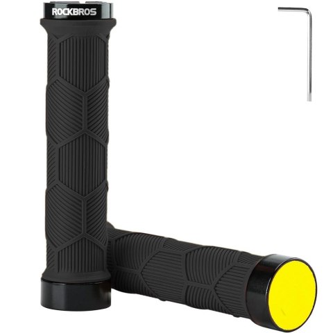 Gripy rowerowe Rockbros 40720007001 z odblaskiem - czarne Gripy rowerowe Rockbros 40720007001 z odblaskiem - czarne