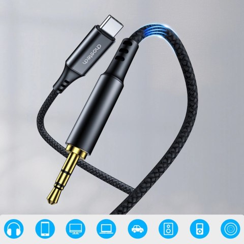 Kabel Choetech AUX006 USB-C / mini jack 3.5mm 1 m - czarny Kabel Choetech AUX006 USB-C / mini jack 3.5mm 1 m - czarny