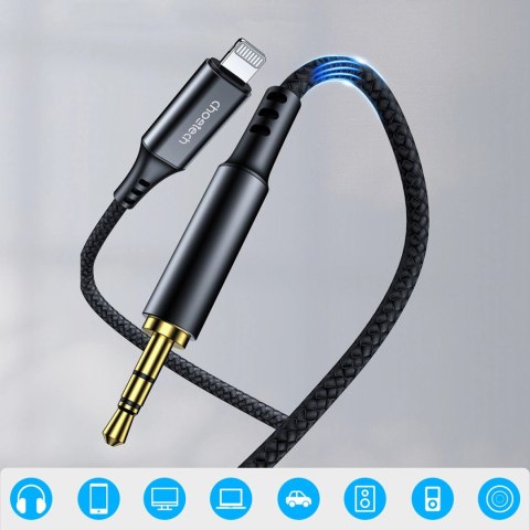 Kabel Choetech AUX009 Lighting / mini jack 3.5mm 2 m - czarny Kabel Choetech AUX009 Lighting / mini jack 3.5mm 2 m - czarny
