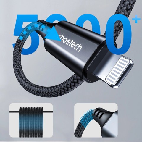 Kabel Choetech AUX009 Lighting / mini jack 3.5mm 2 m - czarny Kabel Choetech AUX009 Lighting / mini jack 3.5mm 2 m - czarny