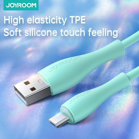 Kabel Joyroom Bowling Data Cable S-2030M8 USB-A / micro USB 3A 2m - zielony Kabel Joyroom Bowling Data Cable S-2030M8 USB-A / micro USB 3A 2m - zielony
