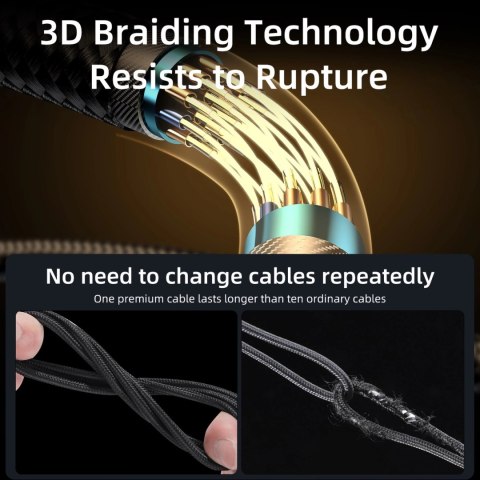 Kabel Joyroom Gaming Cable S-UL012A6 Lightning (kątowy) / USB-A (prosty) 2.4A 1.2 m - niebieski
