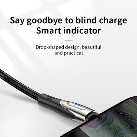 Kabel Joyroom Sharp Series S-M411 USB-A / micro USB 3A 1.2m ze wskaźnikiem ładowania - czarny Kabel Joyroom Sharp Series S-M411 USB-A / micro USB 3A 1.2m ze wskaźnikiem ładowania - czarny