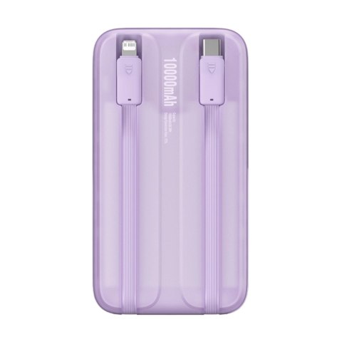 Powerbank Baseus Comet Series z wyświetlaczem 10000mAh 22.5W - fioletowy + kabel USB-A / USB-C