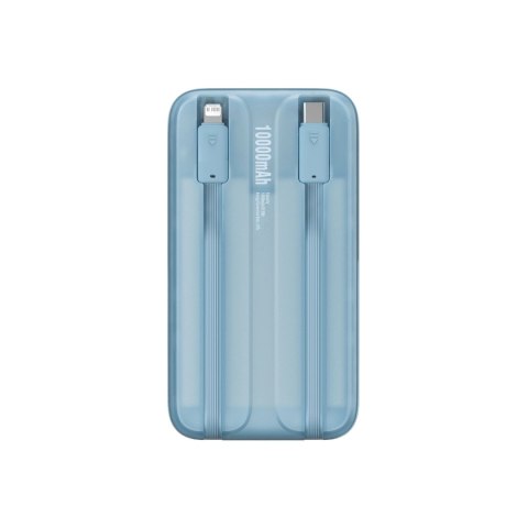 Powerbank Baseus Comet Series z wyświetlaczem 10000mAh 22.5W - niebieski + kabel USB-A - USB-C 0.3m - biały