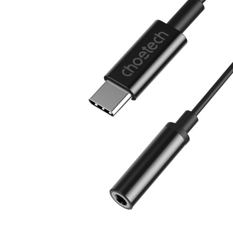 Przejściówka Choetech AUX003 USB-C / DC 3.5mm audio - czarna Przejściówka Choetech AUX003 USB-C / DC 3.5mm audio - czarna