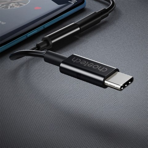 Przejściówka Choetech AUX003 USB-C / DC 3.5mm audio - czarna Przejściówka Choetech AUX003 USB-C / DC 3.5mm audio - czarna