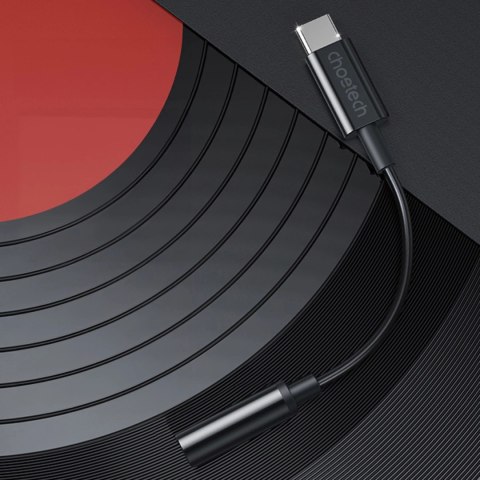 Przejściówka Choetech AUX003 USB-C / DC 3.5mm audio - czarna Przejściówka Choetech AUX003 USB-C / DC 3.5mm audio - czarna