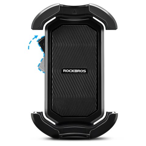 Uchwyt na telefon Rockbros 25210032005 do motocyklu na lusterko - czarny Uchwyt na telefon Rockbros 25210032005 do motocyklu na lusterko - czarny