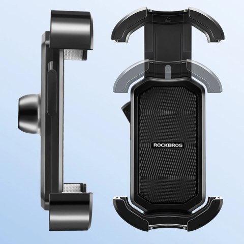 Uchwyt na telefon Rockbros 25210032005 do motocyklu na lusterko - czarny Uchwyt na telefon Rockbros 25210032005 do motocyklu na lusterko - czarny