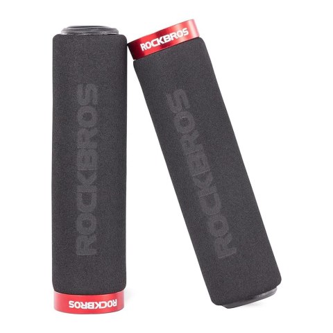 Uchwyty rowerowe Rockbros BT1001BKRD z gąbki na kierownicę - czarno-czerwone Uchwyty rowerowe Rockbros BT1001BKRD z gąbki na kierownicę - czarno-czerwone