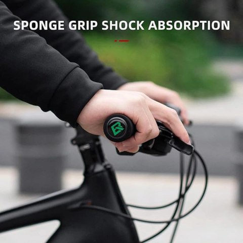Uchwyty rowerowe Rockbros BT1001GNBK z gąbki na kierownicę - zielono-czarne Uchwyty rowerowe Rockbros BT1001GNBK z gąbki na kierownicę - zielono-czarne