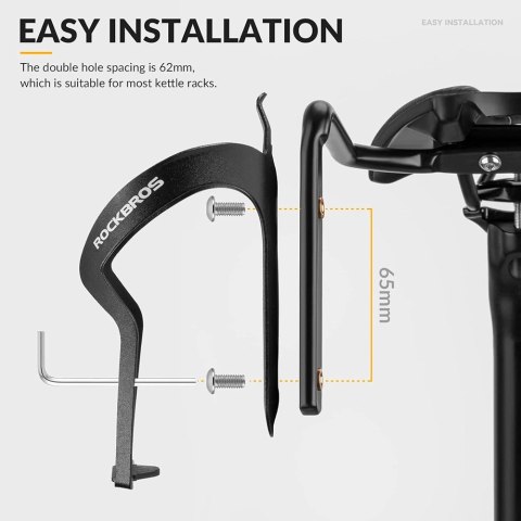 Wielofunkcyjny uchwyt Rockbros 31210013001 stabilizator torby podsiodłowej - czarny Wielofunkcyjny uchwyt Rockbros 31210013001 stabilizator torby podsiodłowej - czarny