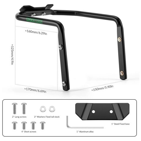 Wielofunkcyjny uchwyt Rockbros 31210013001 stabilizator torby podsiodłowej - czarny Wielofunkcyjny uchwyt Rockbros 31210013001 stabilizator torby podsiodłowej - czarny