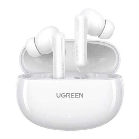Słuchawki bezprzewodowe Ugreen HiTune T6 z funkcją ANC + kabel USB-A - USB-C - białe Słuchawki bezprzewodowe Ugreen HiTune T6 z funkcją ANC + kabel USB-A - USB-C - białe