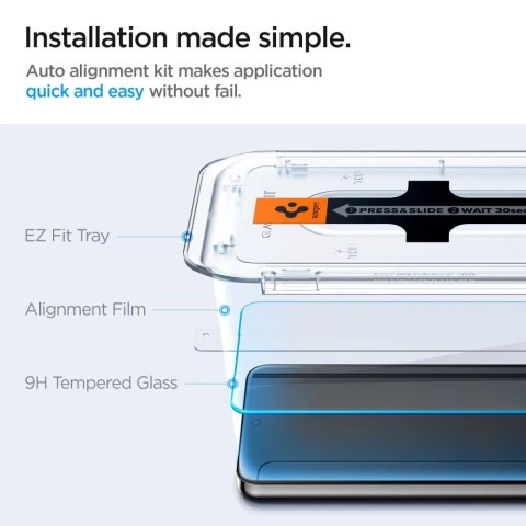 Szkło hartowane Spigen Glas.tR EZ Fit na Samsung Galaxy S24 / S25 - 2 szt.