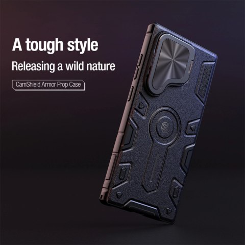 Etui Nillkin CamShield Armor Prop Case na Samsung Galaxy S24 Ultra - czarne
