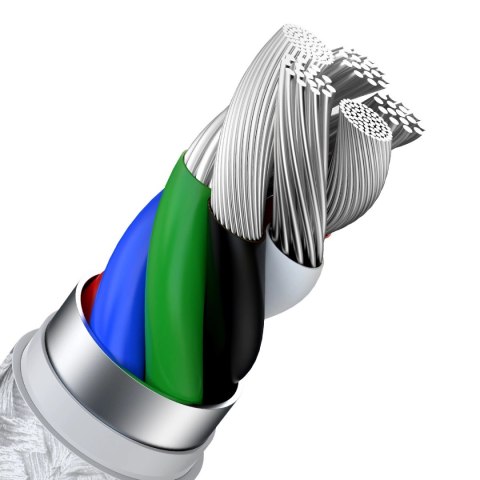 Kabel Baseus Cafule Series Metal Data USB-C / Lightning 20W PD 2 m - biały Kabel Baseus Cafule Series Metal Data USB-C / Lightning 20W PD 2 m - biały