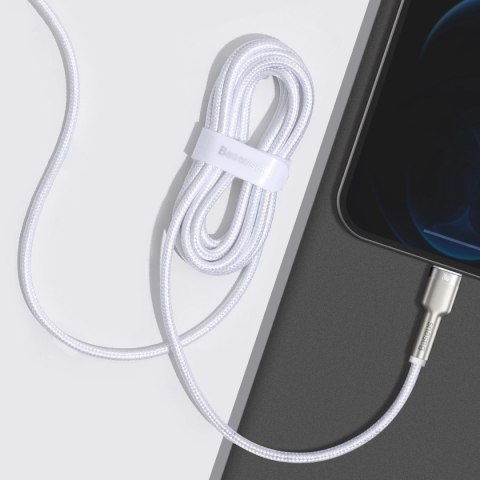 Kabel Baseus Cafule Series Metal Data USB-C / Lightning 20W PD 2 m - biały Kabel Baseus Cafule Series Metal Data USB-C / Lightning 20W PD 2 m - biały
