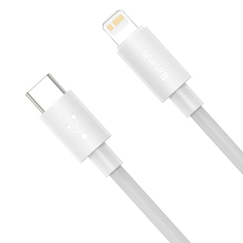 Kabel Baseus Simple Wisdom Lightning / USB-C 20W 1.5 m 2 szt. - biały Kabel Baseus Simple Wisdom Lightning / USB-C 20W 1.5 m 2 szt. - biały