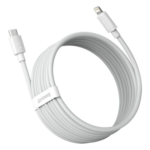 Kabel Baseus Simple Wisdom Lightning / USB-C 20W 1.5 m 2 szt. - biały Kabel Baseus Simple Wisdom Lightning / USB-C 20W 1.5 m 2 szt. - biały