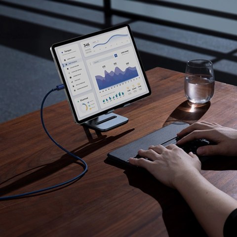 Kabel Baseus Tungsten Gold USB-C / USB-C 100W 1m - granatowy Kabel Baseus Tungsten Gold USB-C / USB-C 100W 1m - granatowy