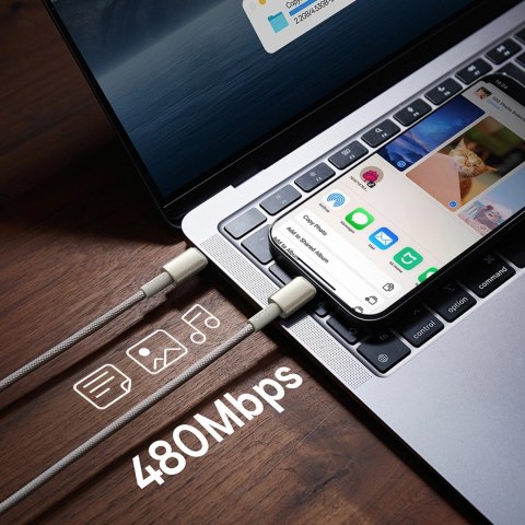 Kabel Baseus Tungsten Gold USB-C / USB-C 100W 1m - złoty Kabel Baseus Tungsten Gold USB-C / USB-C 100W 1m - złoty
