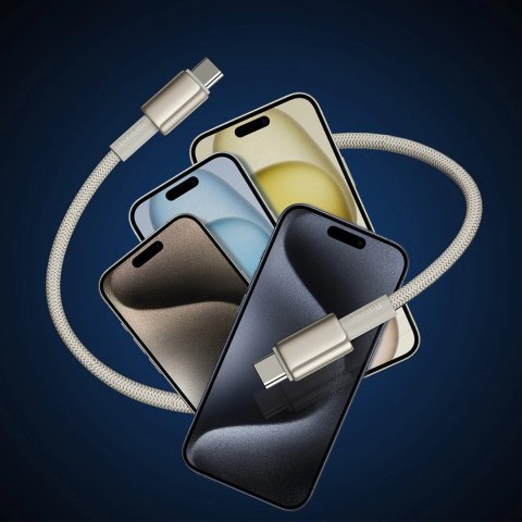 Kabel Baseus Tungsten Gold USB-C / USB-C 100W 2m - złoty Kabel Baseus Tungsten Gold USB-C / USB-C 100W 2m - złoty