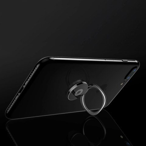 Uchwyt / ring Baseus Privity Ring z funkcją stojaka - czarny