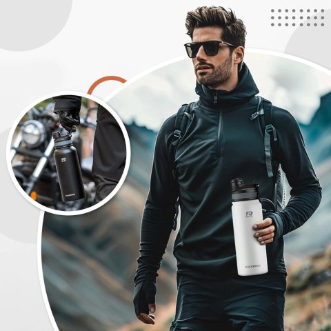 Bidon termiczny Rockbros 35210029005 rowerowy na napoje 550 ml - biały