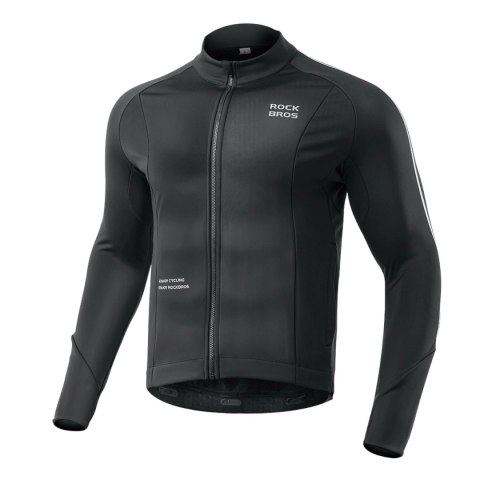Koszulka kolarska Rockbros 15400002002 z długim rękawem jesień/zima M - czarna Koszulka kolarska Rockbros 15400002002 z długim rękawem jesień/zima M - czarna