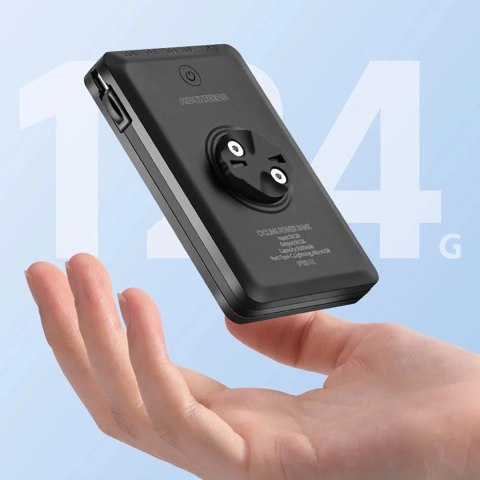 Lampka rowerowa Rockbros JP008 przednia pod licznik z powerbankiem 5000mAh 150lm IPX6 - czarna Lampka rowerowa Rockbros JP008 przednia pod licznik z powerbankiem 5000mAh 150lm IPX6 - czarna