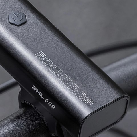 Lampka rowerowa Rockbros RHL600 przednia 2600mAh 600lm IPX6 - czarna