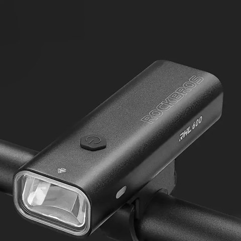 Lampka rowerowa Rockbros RHL600 przednia 2600mAh 600lm IPX6 - czarna