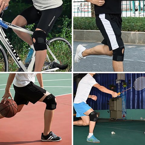 Ochraniacz sportowy Rockbros LF1106M na rzepkę i staw kolanowy rozmiar M - czarny Ochraniacz sportowy Rockbros LF1106M na rzepkę i staw kolanowy rozmiar M - czarny