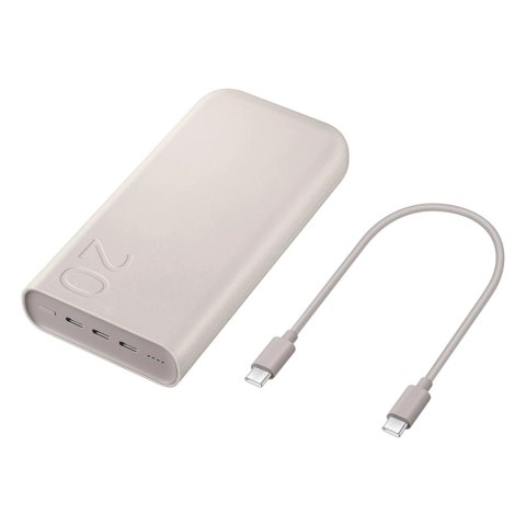 Powerbank Samsung EB-P4520XUEGEU 20000 mAh 3x USB-C 45W SFC - beżowy Powerbank Samsung EB-P4520XUEGEU 20000 mAh 3x USB-C 45W SFC - beżowy