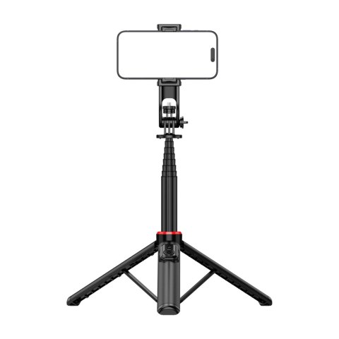 Selfie stick WC1Y2S teleskopowy tripod 1.3m ze stopu aluminium z uchwytem na telefon - czarny